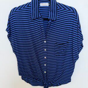 Fighting Eel Ava Sky Button Down Blouse- Size S